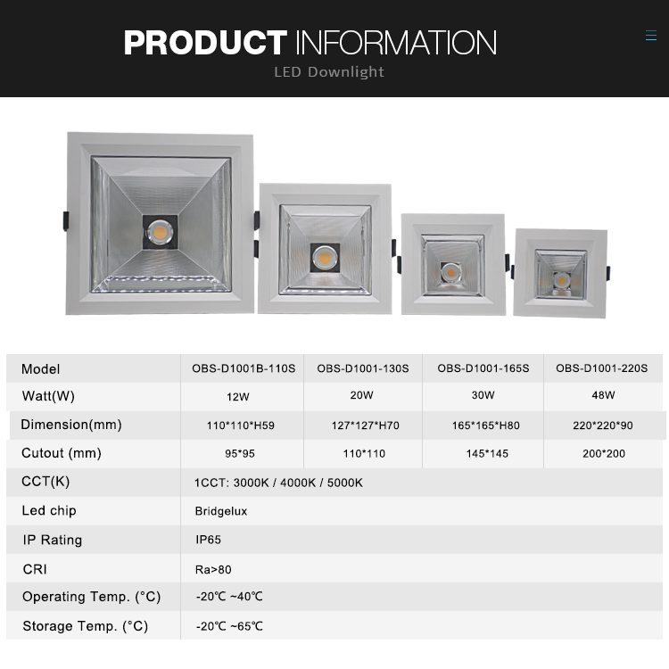 Consider our DALI dimmable downlights